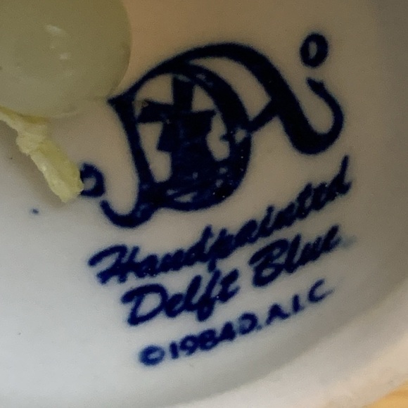 Delft Blue 84 Vintage Blue White 2 1/4" Hand Painted Dutch Porcelain Dinner Bell - Picture 12 of 14